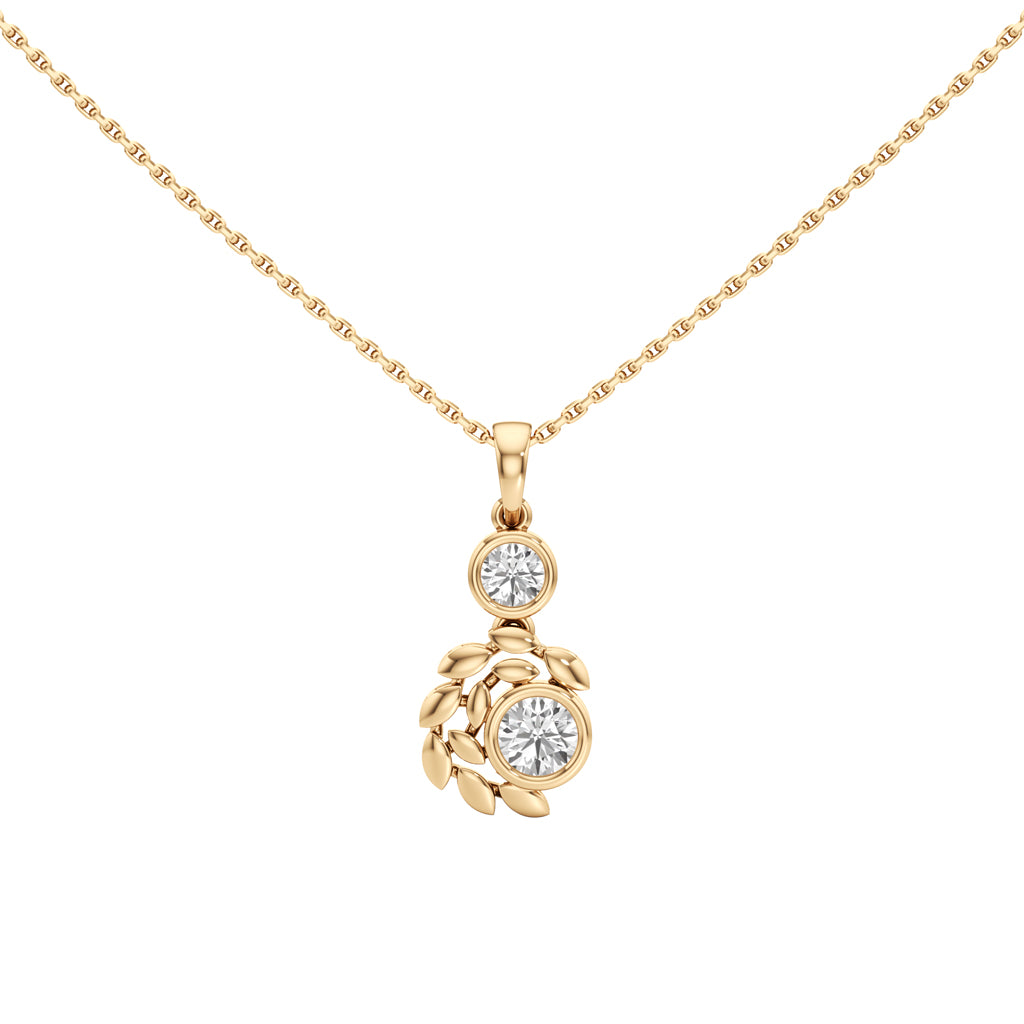 Kiana Bezel Set Round Cut Delicate Pendant