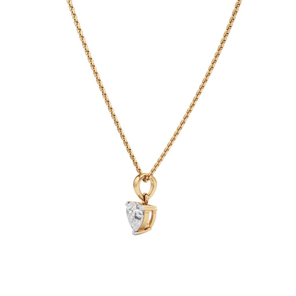 1Ct Heart Shape Solitaire Pendants