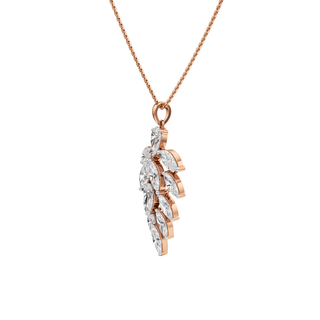 Petra 5.25Ct Leaf Style Pear Cut Fancy Pendant