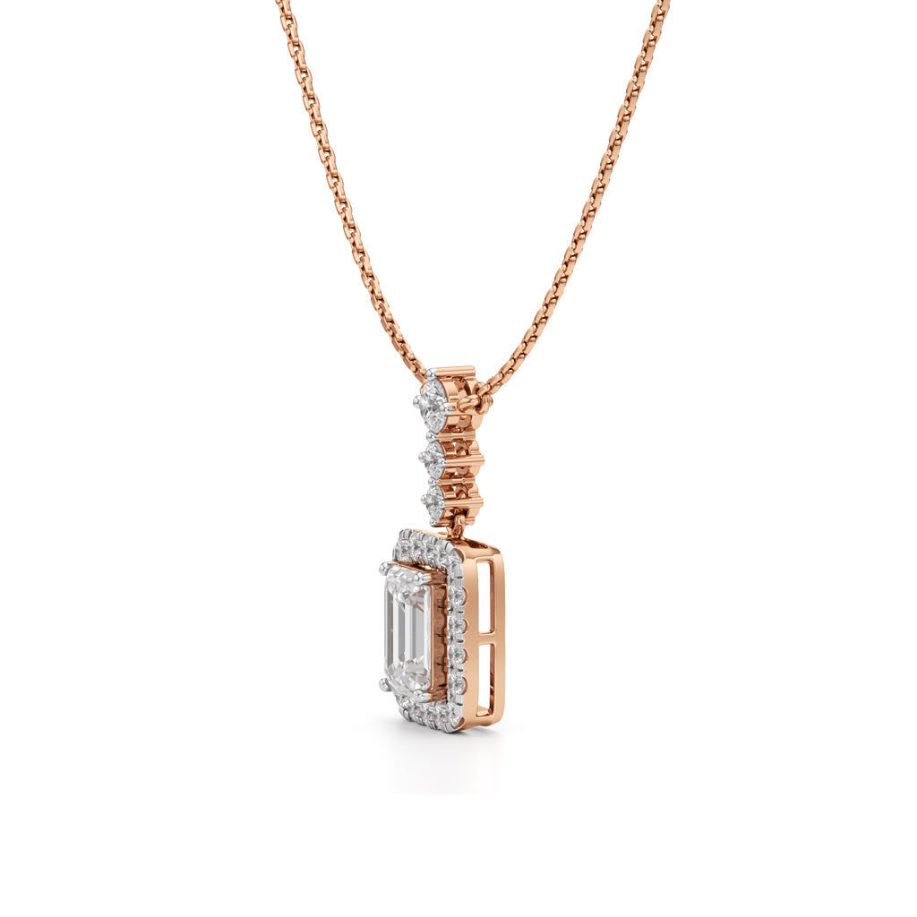 Regalia Radiance Emerald-Cut Diamond Pendant
