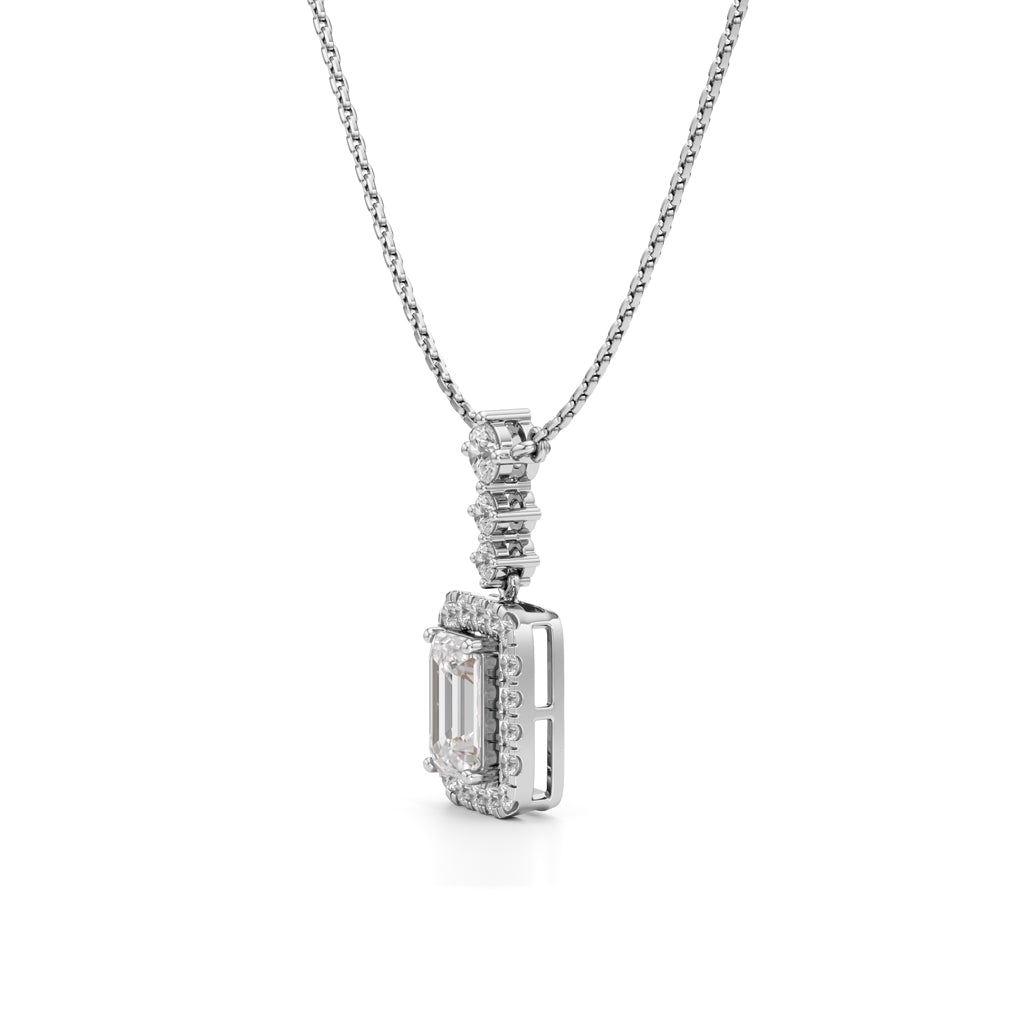 Regalia Radiance Emerald-Cut Diamond Pendant