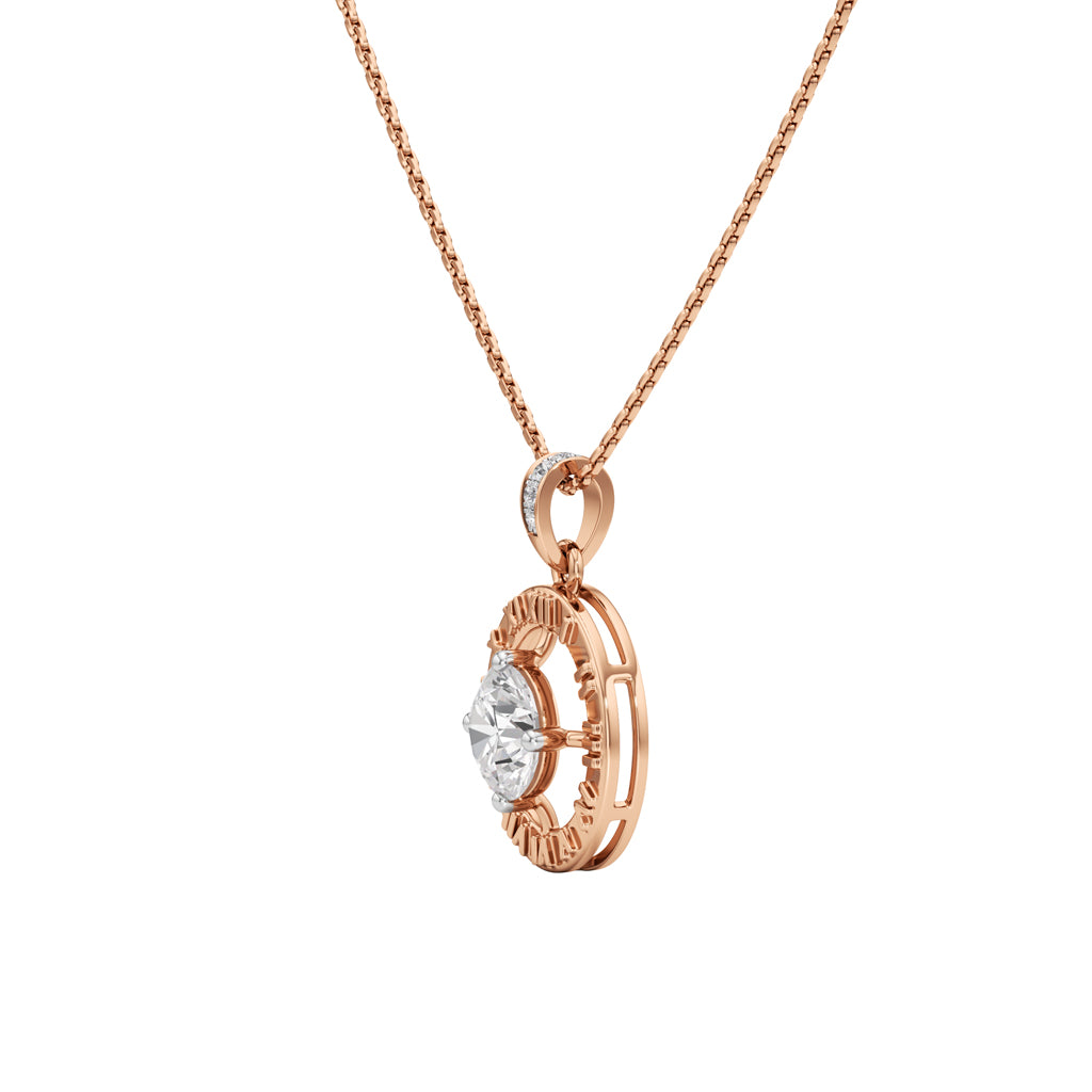 Fiorenza 1.5Ct Halo Round Cut Casual Pendant