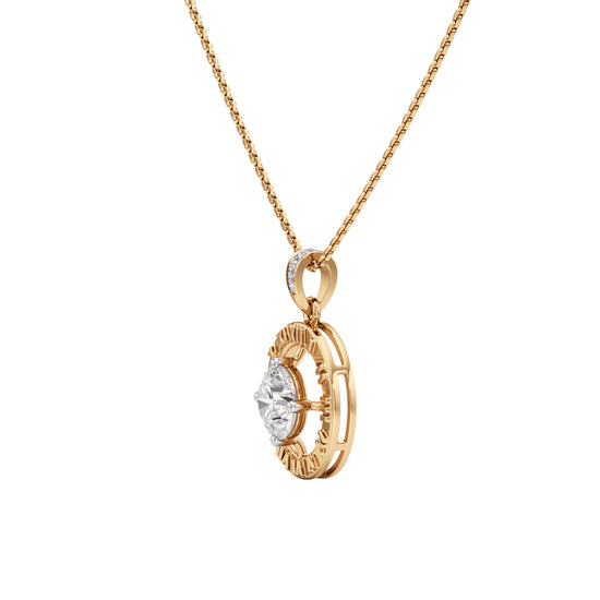 Fiorenza 1.5Ct Halo Round Cut Casual Pendant