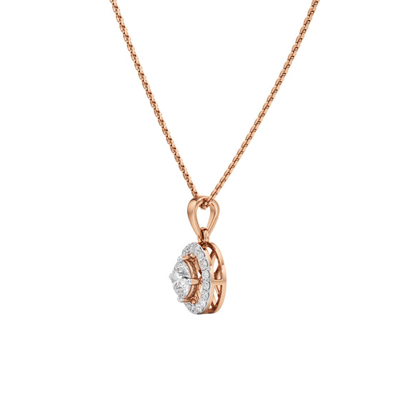 Ursa 1Ct Round Cut Halo Pendant