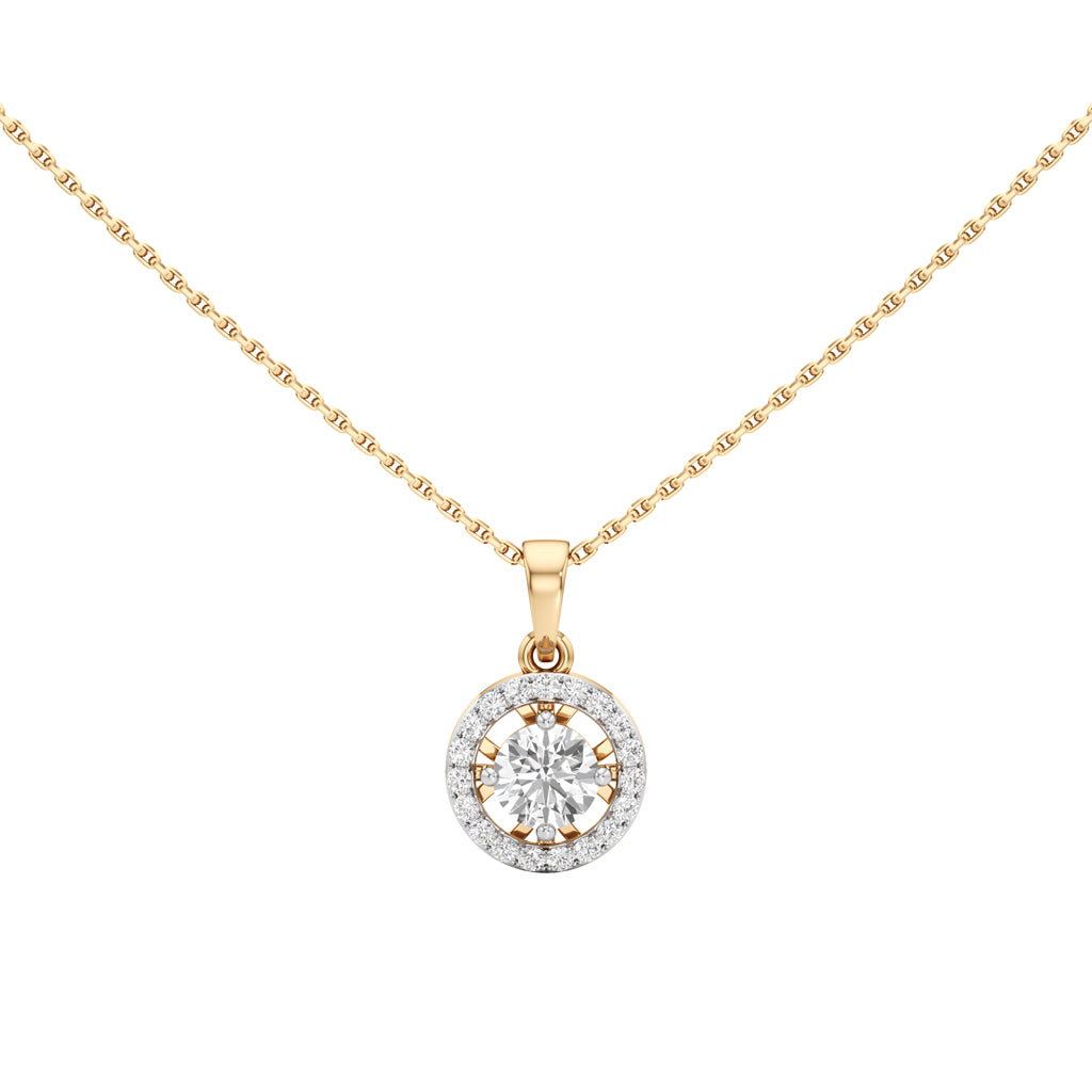 Ursa 1Ct Round Cut Halo Pendant