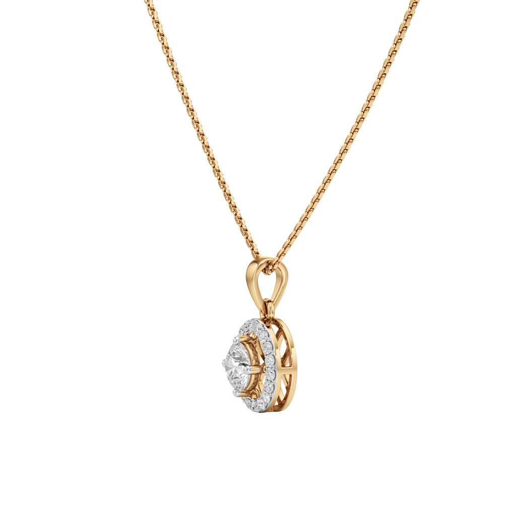 Ursa 1Ct Round Cut Halo Pendant
