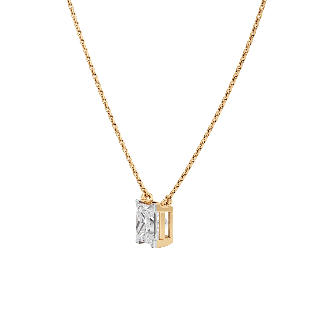 2.50Ct Princess Shape Solitaire Pendants