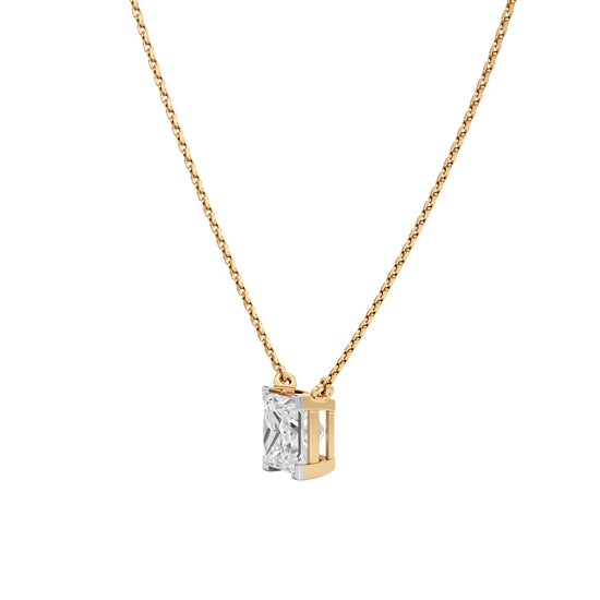 2.50Ct Princess Shape Solitaire Pendants