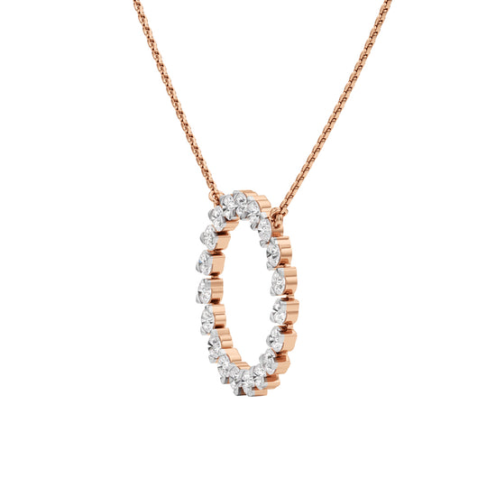 Juniper 2Ct Open Circle Round Cut Fancy Pendant