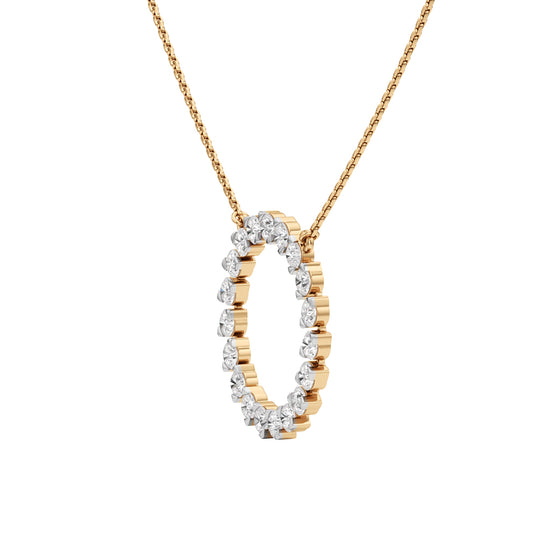 Juniper 2Ct Open Circle Round Cut Fancy Pendant