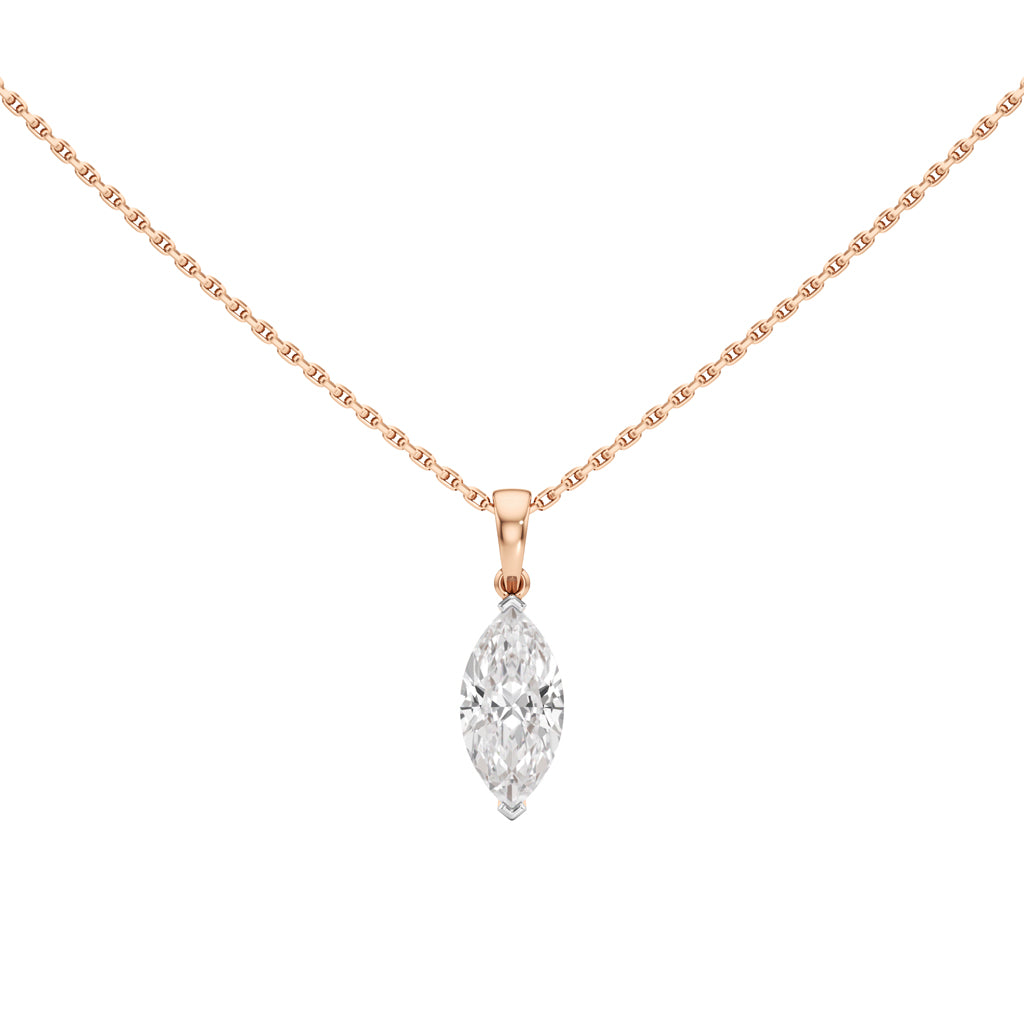2Ct Marquise Shape,Solitaire Pendants