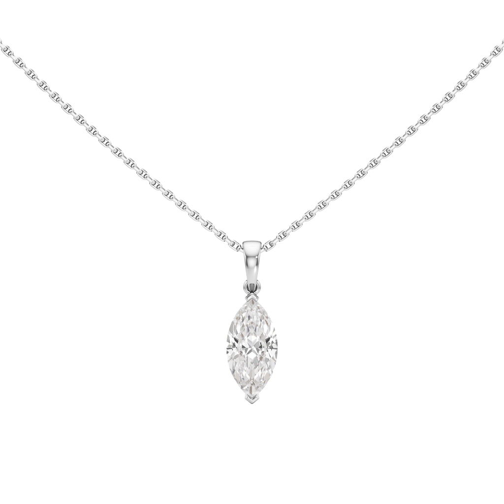 2Ct Marquise Shape,Solitaire Pendants