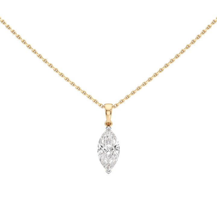 2Ct Marquise Shape,Solitaire Pendants
