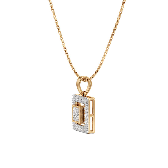 Alyndra 1.50Ct Princess Cut Halo Pendant