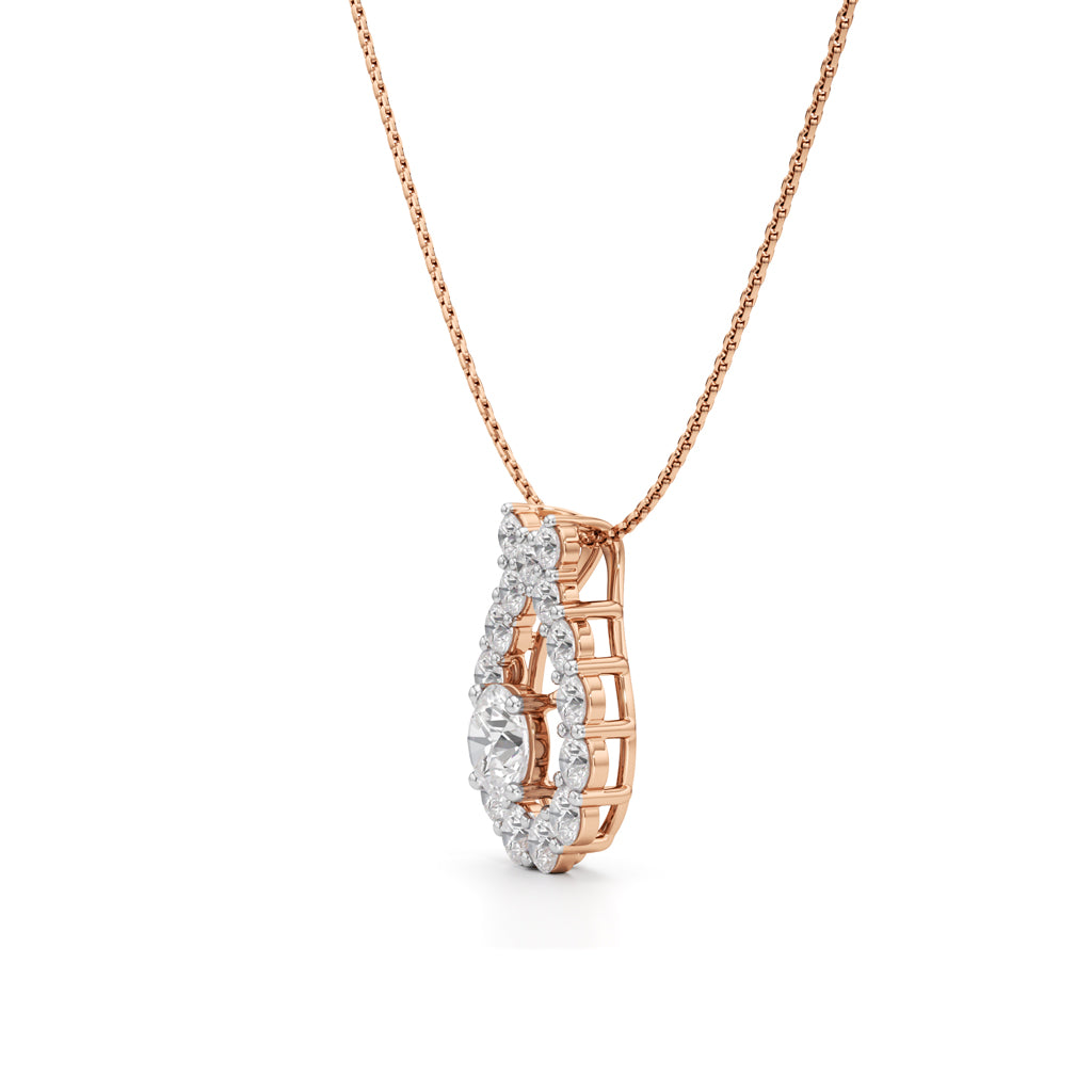 Uma 2.5Ct Open Circle Round Cut Fancy Pendant