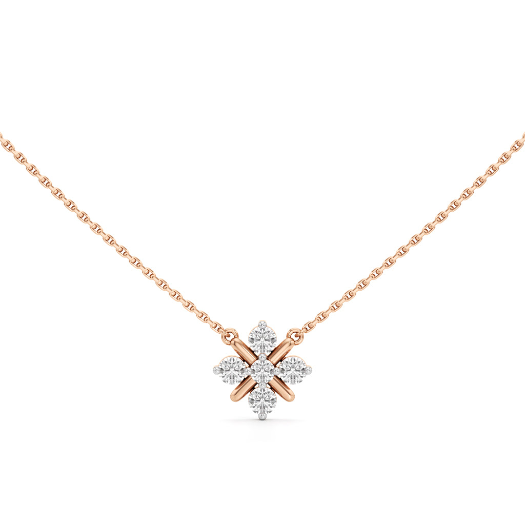 Hush Floral Round Cut Delicate Pendant