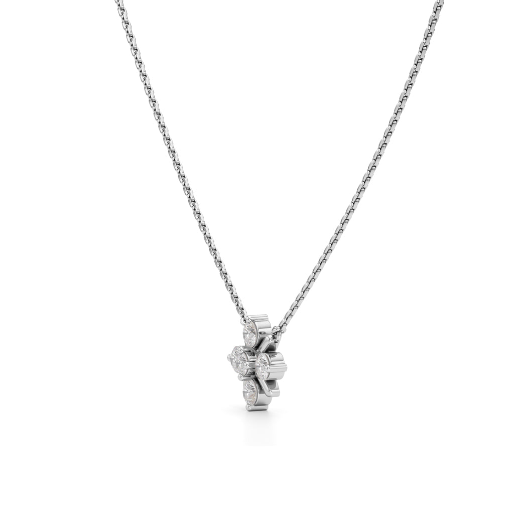 Hush Floral Round Cut Delicate Pendant