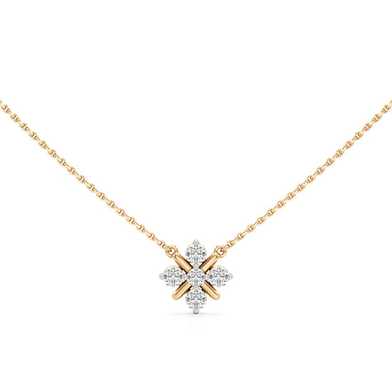 Hush Floral Round Cut Delicate Pendant
