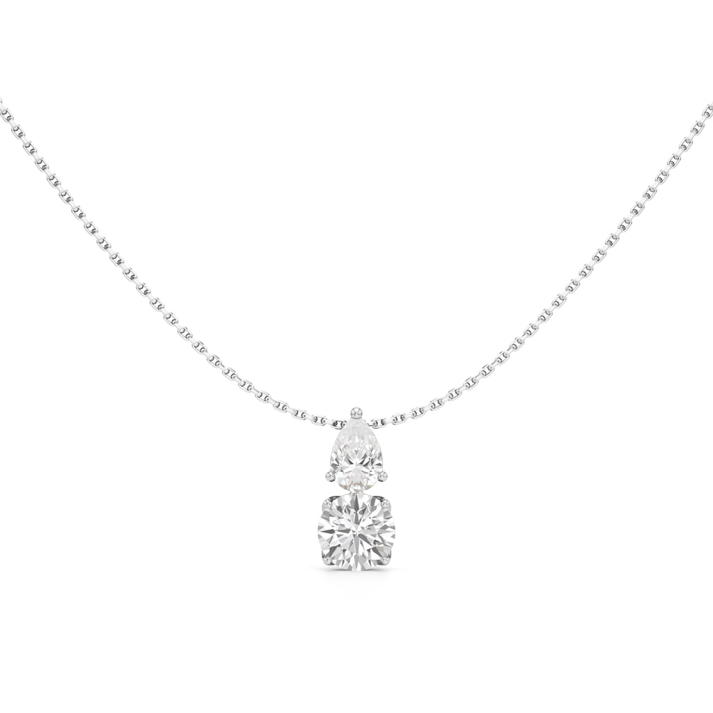 1.50Ct Round Shape Gold Fancy Pendant