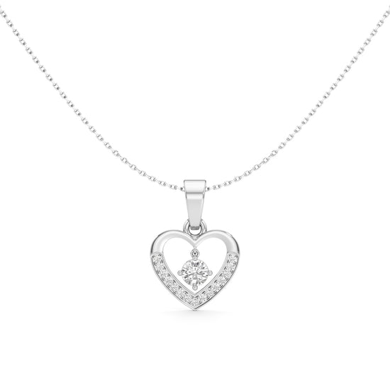 1.00Ct Round Shape Gold Casual Glow Pendant