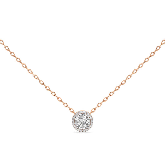 1.75Ct Round Glimmer Halo Pendant