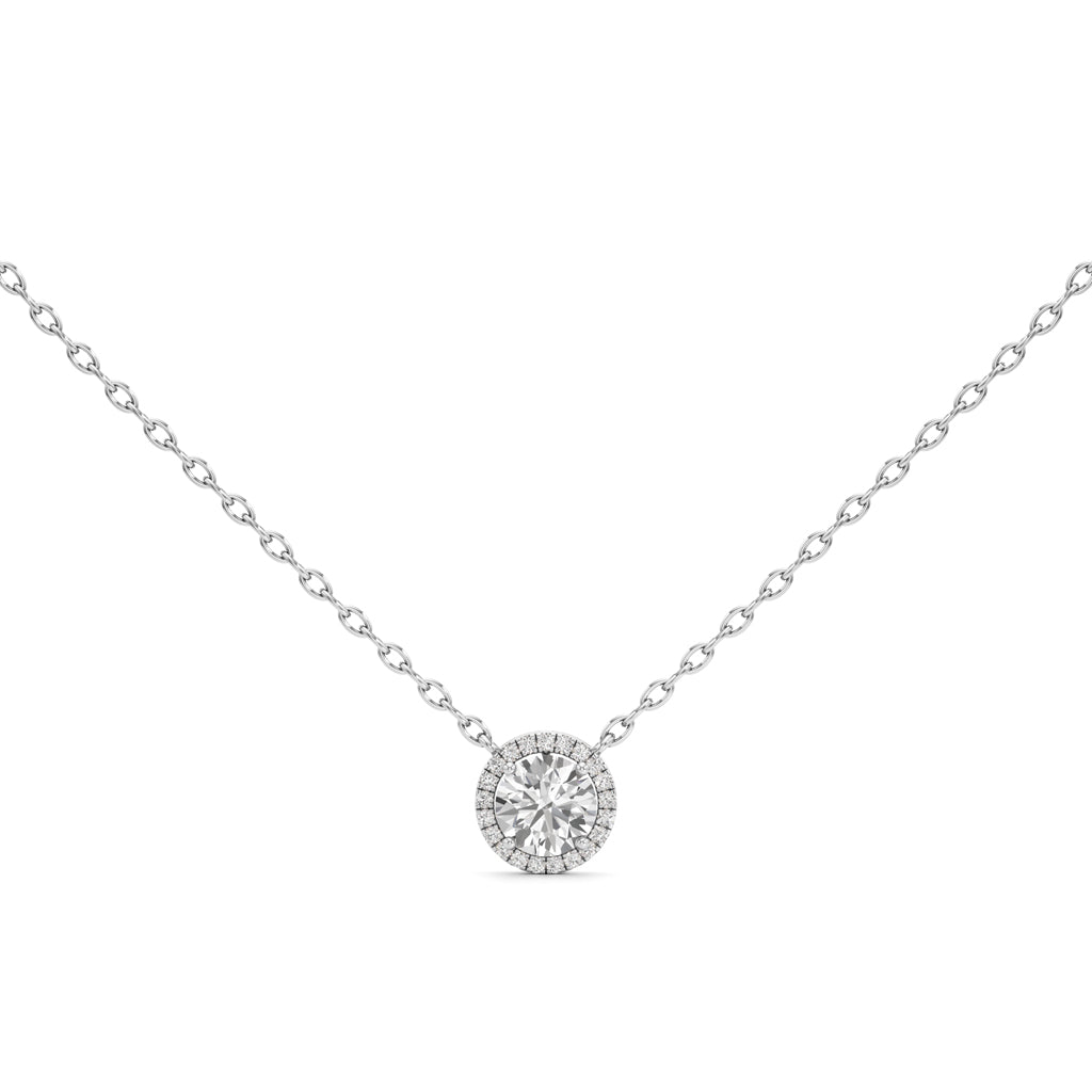 1.75Ct Round Glimmer Halo Pendant