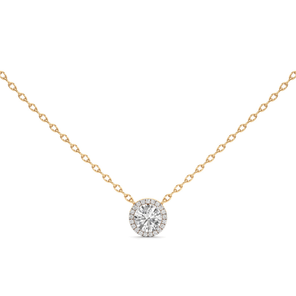 1.75Ct Round Glimmer Halo Pendant