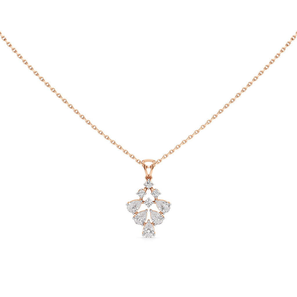 1.00Ct Pear & Round Gleam Pendant