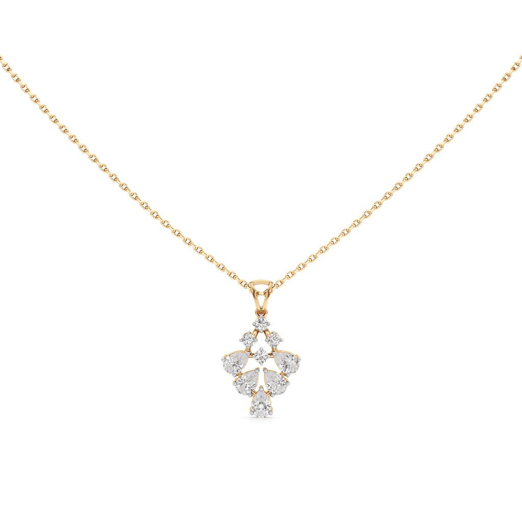 1.00Ct Pear & Round Gleam Pendant