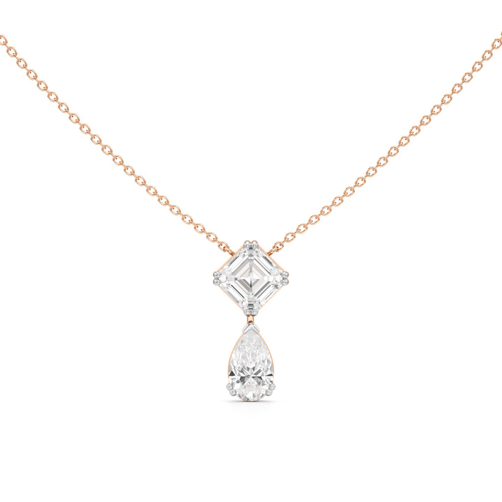 2.75 Ct Ascher & Pear Diamond Lumina Pendant