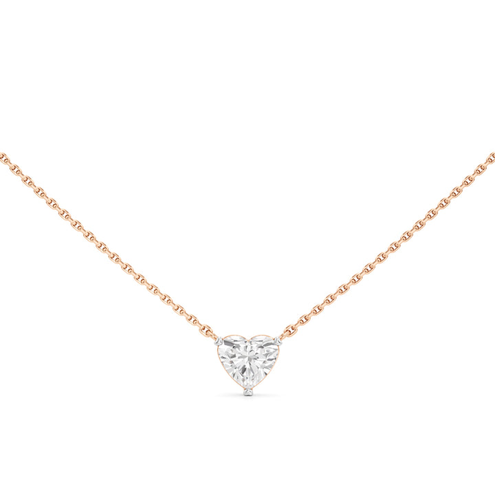 1.00 Ct Heart Shape Solitaire Pendant