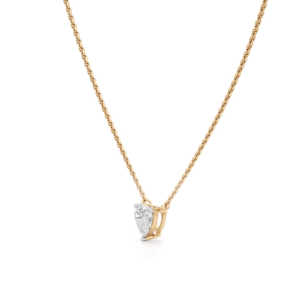 1.00 Ct Heart Shape Solitaire Pendant