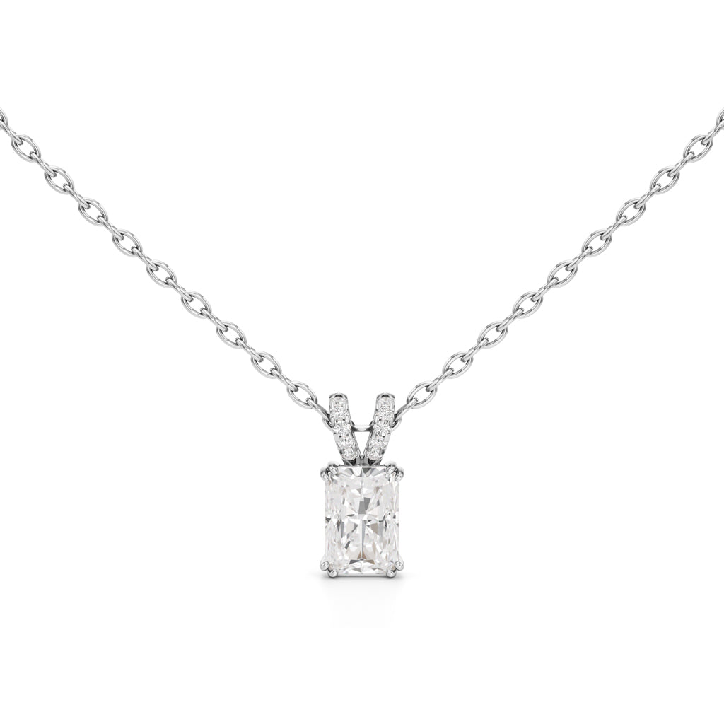 Celestia Radiant Emerald Pendant
