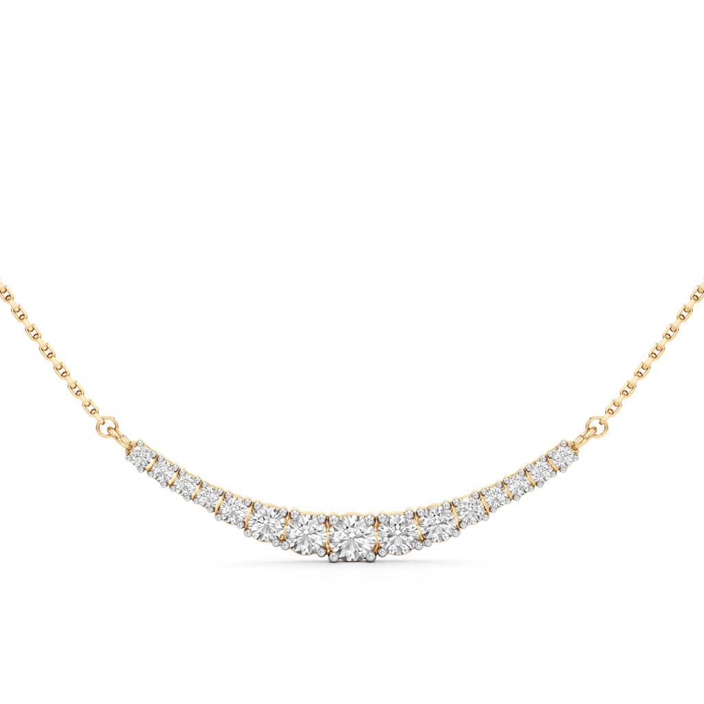 Celesta Curve Diamond Necklace