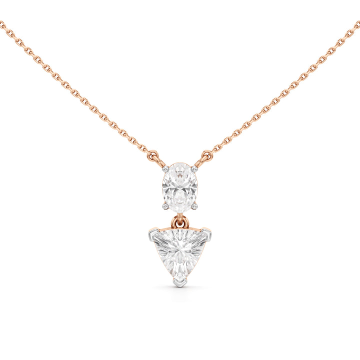 Aurora Trilliant Drop Necklace