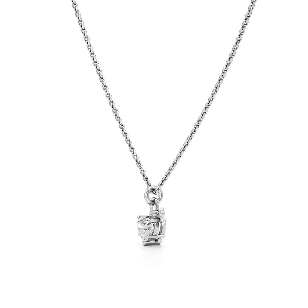 Amora Lock Heart Diamond Pendant Necklace