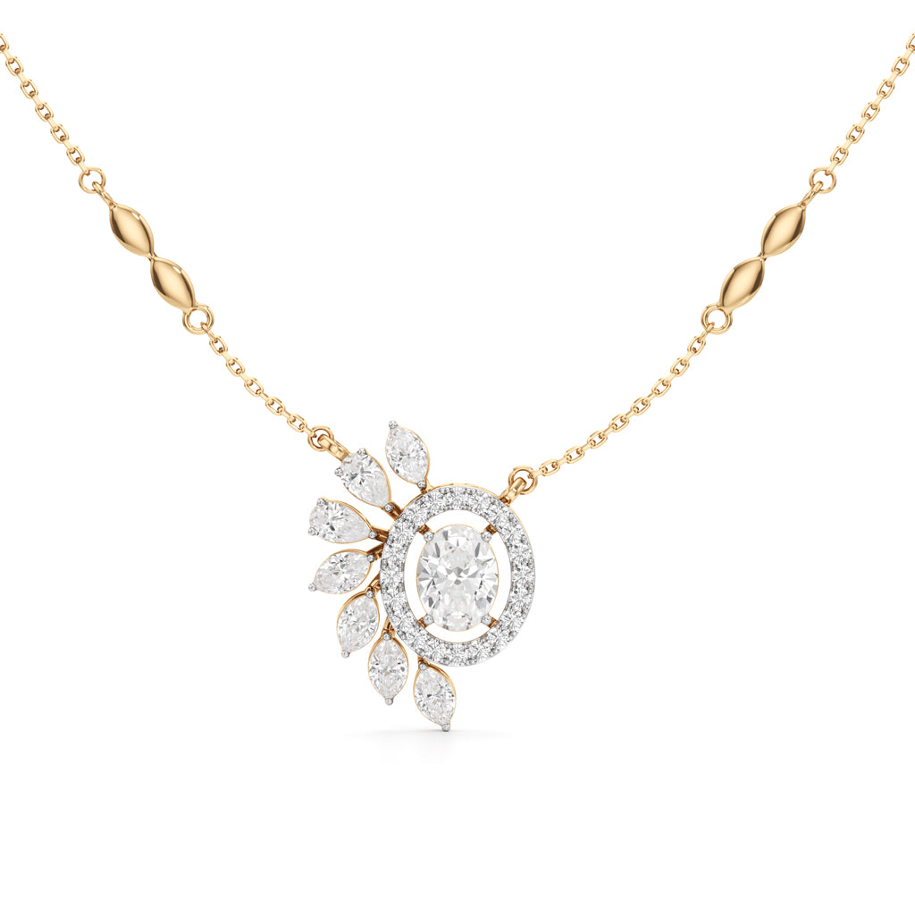 Celestia Bloom Diamond Pendant Necklace