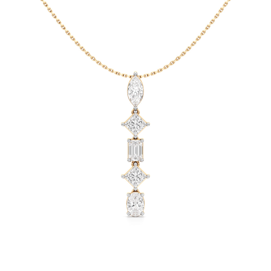 Celeste Cascade Diamond Drop Necklace