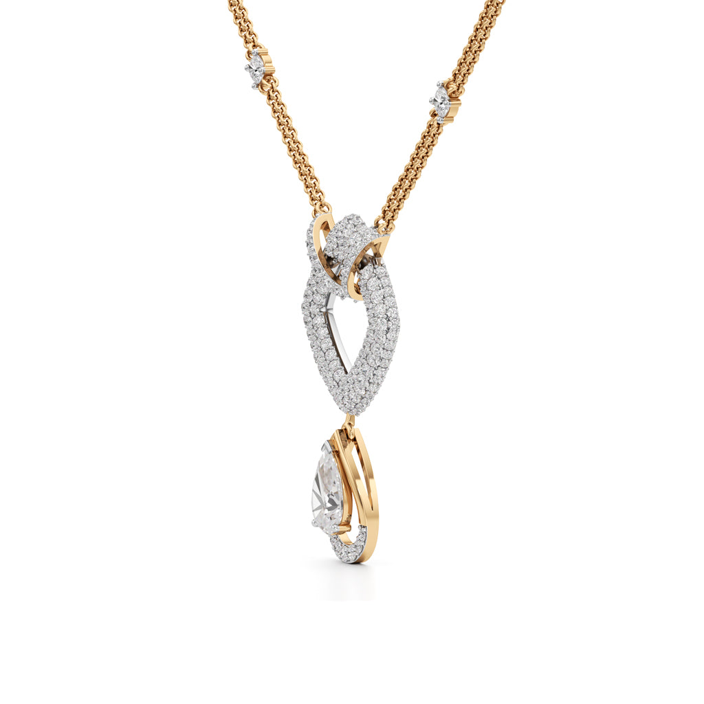 Celestia Heartfall Diamond Necklace