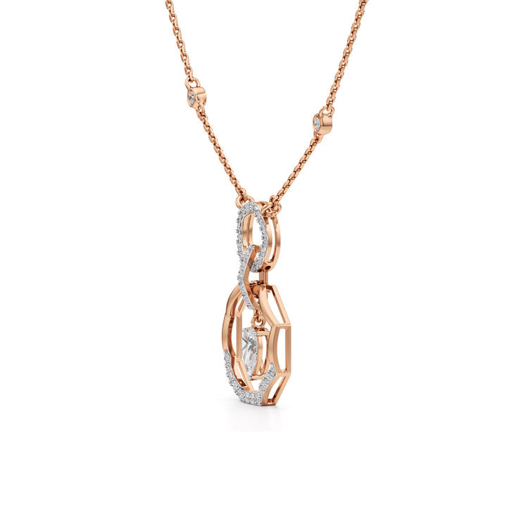 Aurora GeoDrop Diamond Necklace