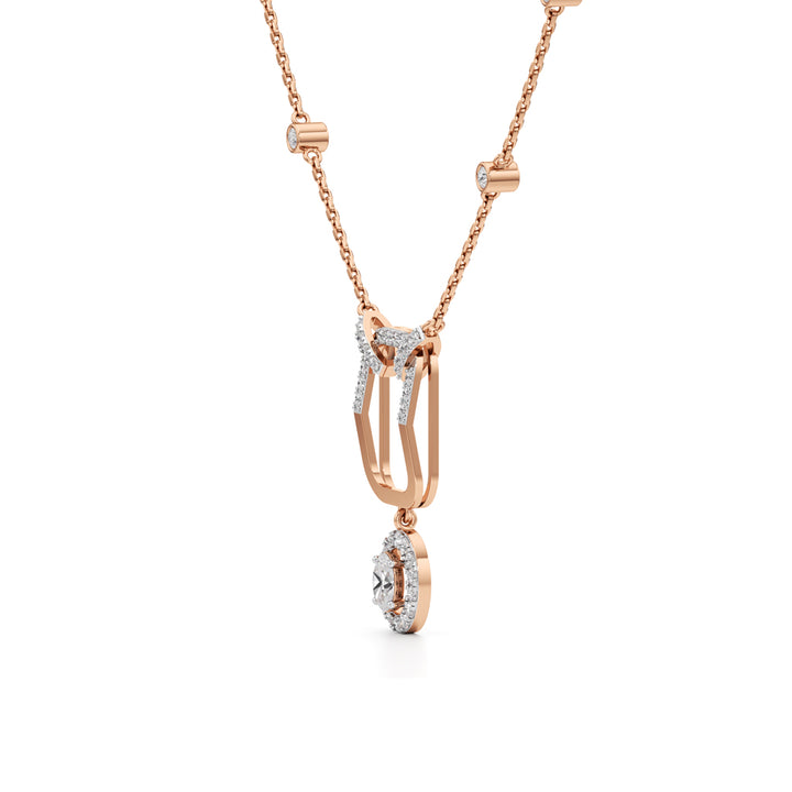 Celestia OvalDrop Diamond Necklace