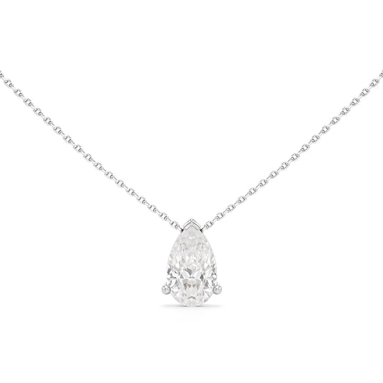 Aurum Pear-Cut Solitaire Pendant Necklace