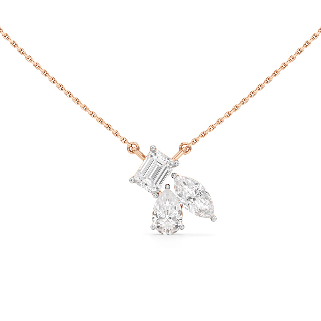 Astra Trio Diamond Pendant Necklace