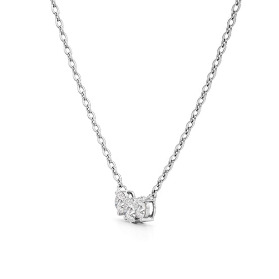Trinity Sparkle Three-Stone Diamond Necklace
