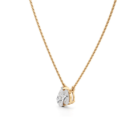 Radiant Duo Diamond Pendant Necklace
