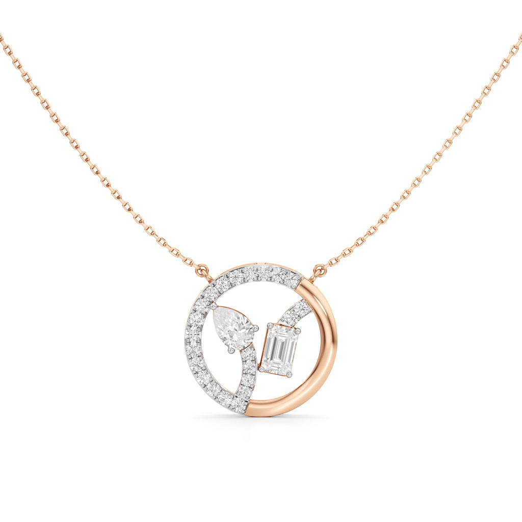 Aurielle Diamond Harmony Circle Pendant Necklace