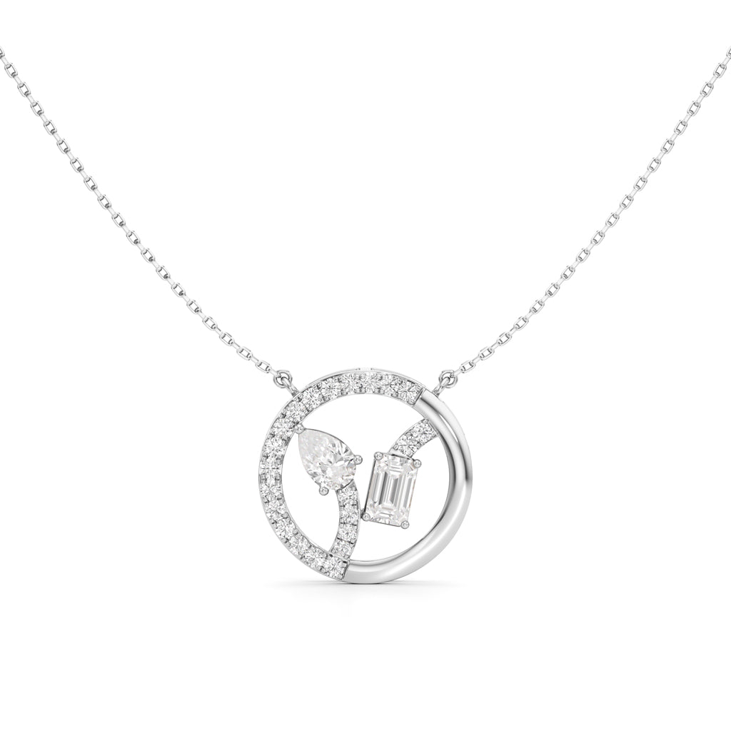 Aurielle Diamond Harmony Circle Pendant Necklace