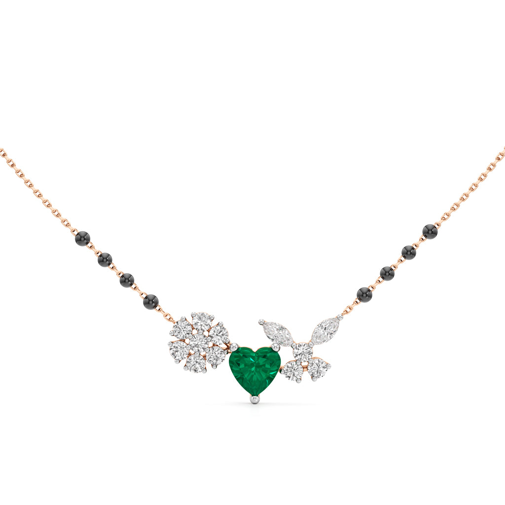 Emeralda Bloom Heart Mangalsutra