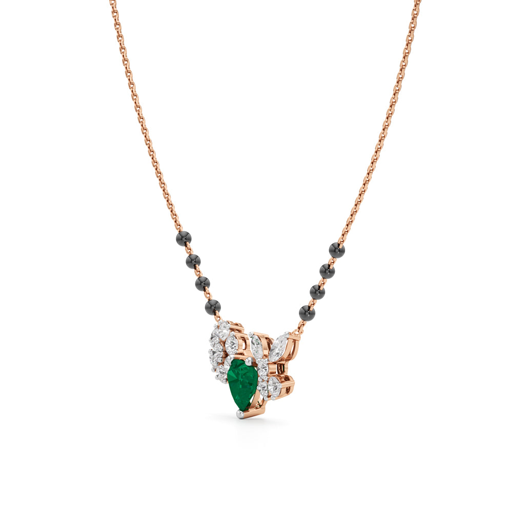 Emeralda Bloom Heart Mangalsutra