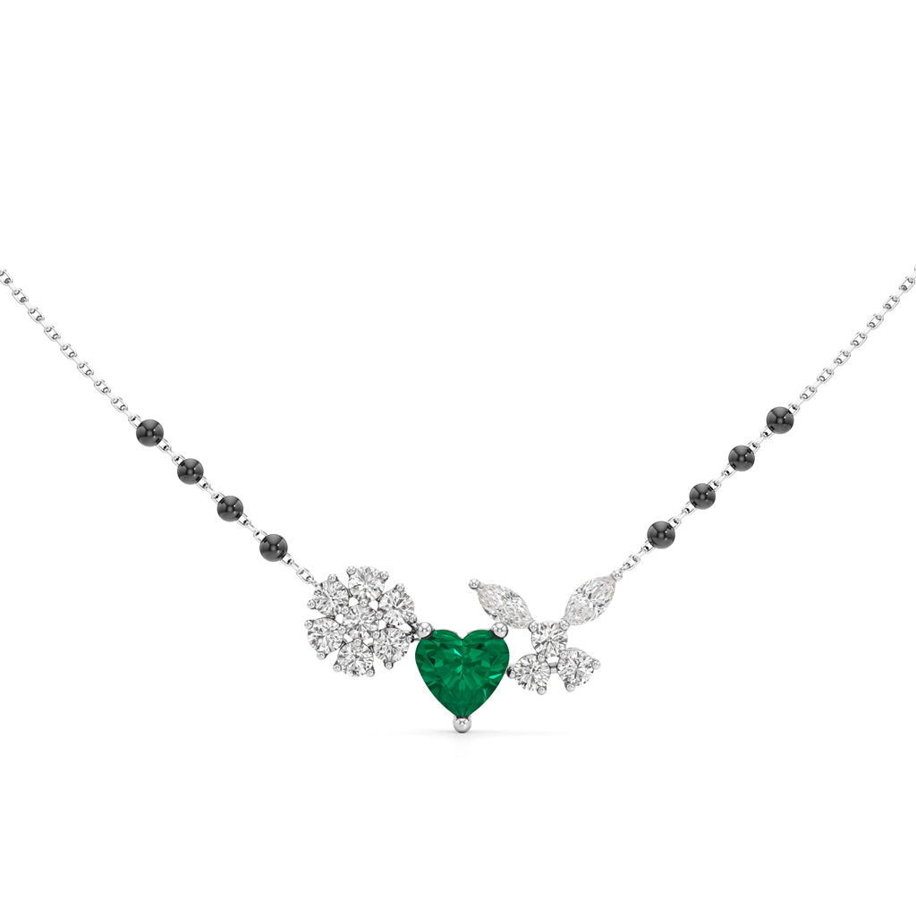 Emeralda Bloom Heart Mangalsutra